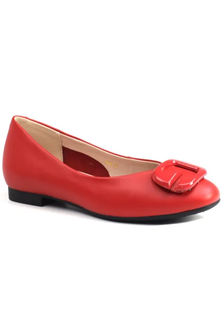 Дамски балетни обувки 6031 - Червен