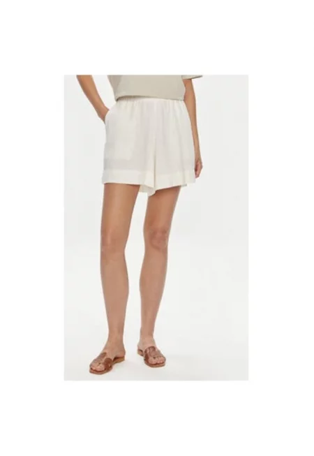 Дамски къси панталони -  304508523 - Лен/Вискоза - Бежов