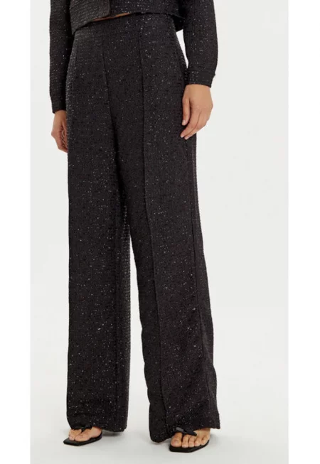 Дамски панталон -  304911125 - Полиестер - Черен - Черен