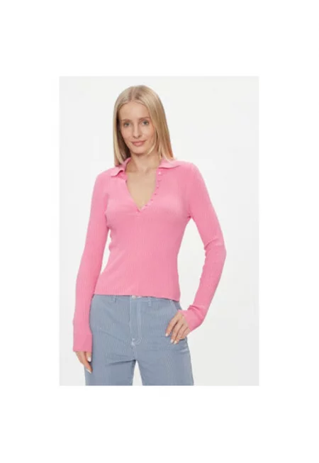 Дамски пуловер -  303068240 - Вискоза/Найлон - Розов - Розово
