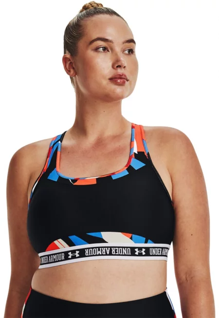 Фитнес сутиен с кръстосан гръб - Черен