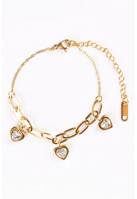 Гривна с 18K злато и висулки - Златист