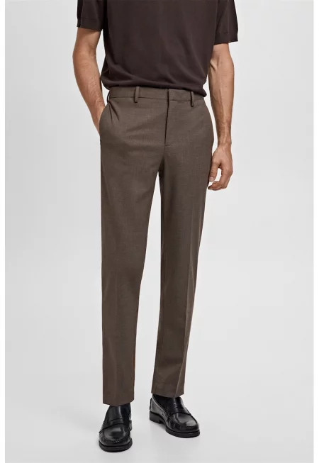 Кариран панталон със средновисока талия