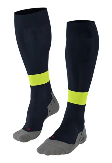 Компресиращи чорапи за бягане Ru Energy над коляното - Лайм зелено/Тъмносин