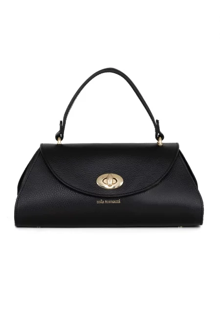 Кожена чанта Bardelli - Черен