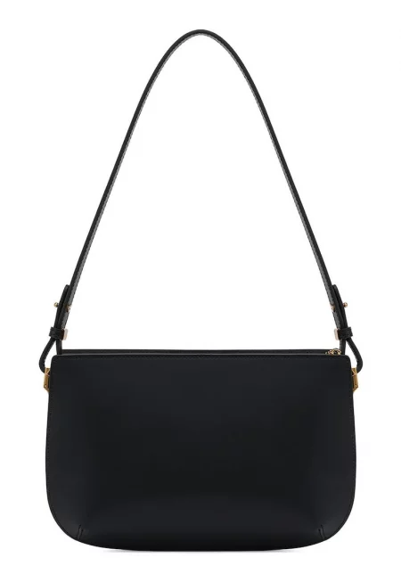 Кожена чанта през рамо - Черен