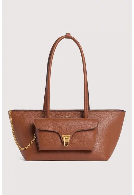 Кожена шопинг чанта Double Beat