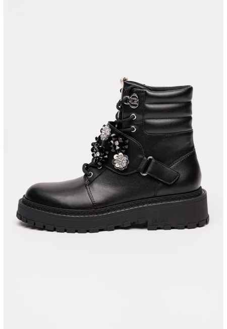 Кожени боти Rumi 40 с еко кожа - Черен