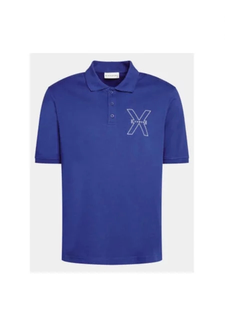 Мъжка тениска -  303885977 - Памук - Син - Син