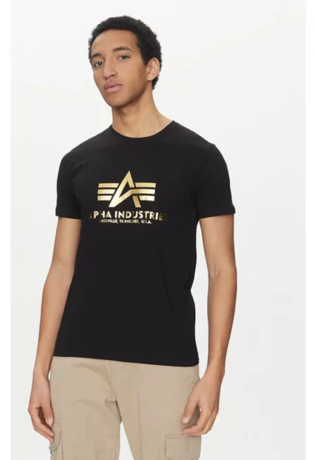 Мъжка тениска -  305301635 - Памук - Черен - Черен