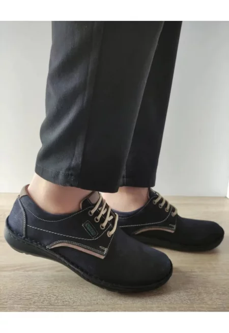 Мъжки ежедневни обувки  9553 42-2 - перфорирани - Тъмно синьо - Синьо