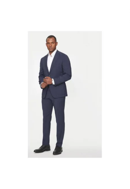 Мъжки костюми -  303641269 - Вълна - Син