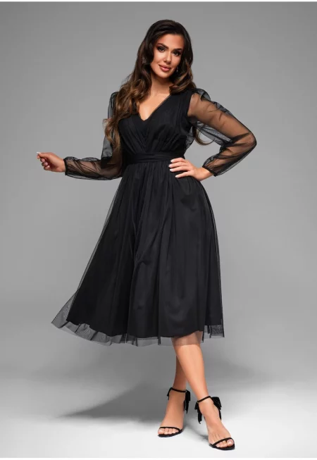 Миди вечерна рокля LACRICA LA-OM-DLR007