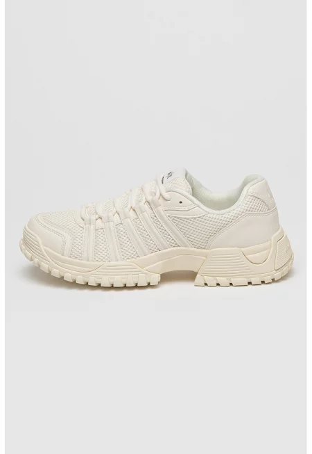 Мрежести маратонки с еко кожа - Крем