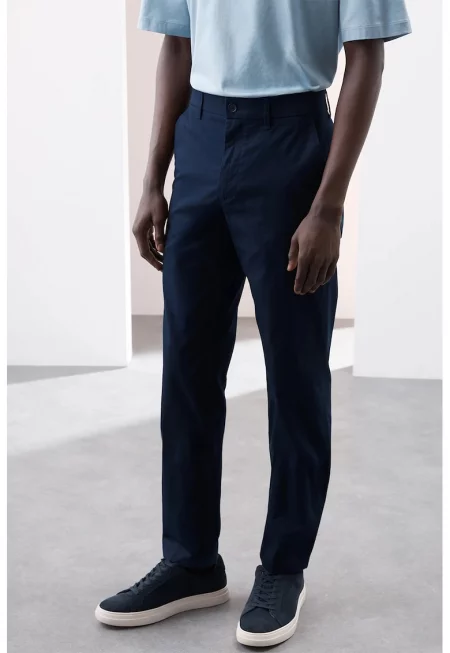 Панталон чино със стандартна кройка - Ултрамарин синьо