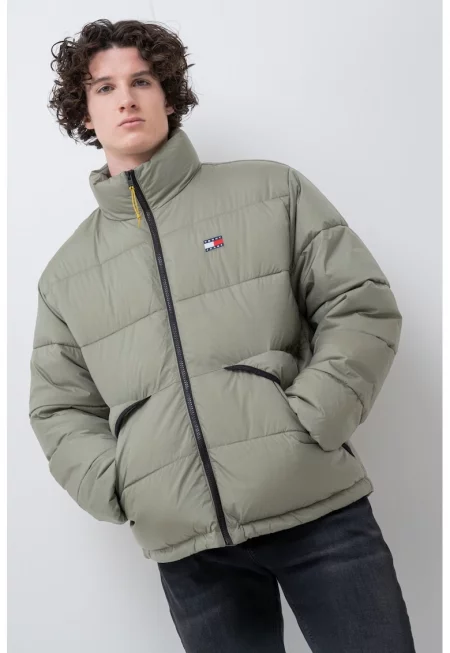 Подплатено зимно яке с лого - Зелени аспержи