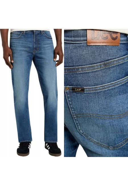 Прави дънки  X Straight - еластична талия - син - L30 - Син