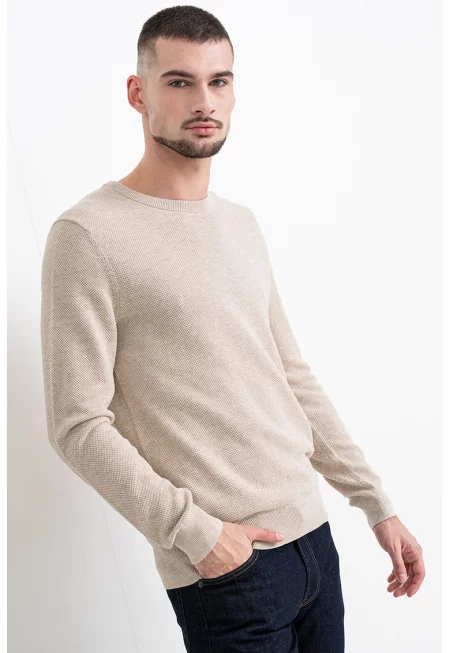 Пуловер от памучно пике