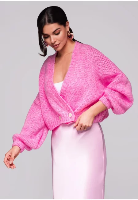 Пуловер жилетка  LW-SWCD-0105 - Розово