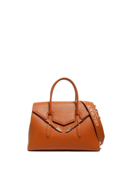 SECRET PON PON. - Ръчна чанта Emberyn от еко кожа с бродерии