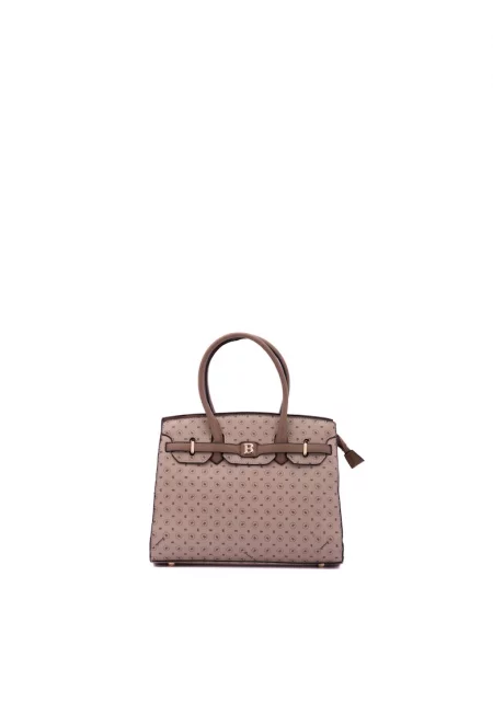 Шопинг чанта от еко кожа с лого - Каки