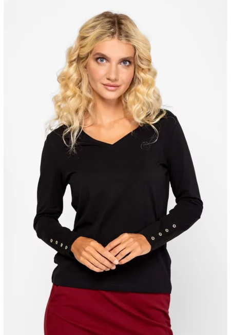 Шпиц блуза с копчета на ръкавите