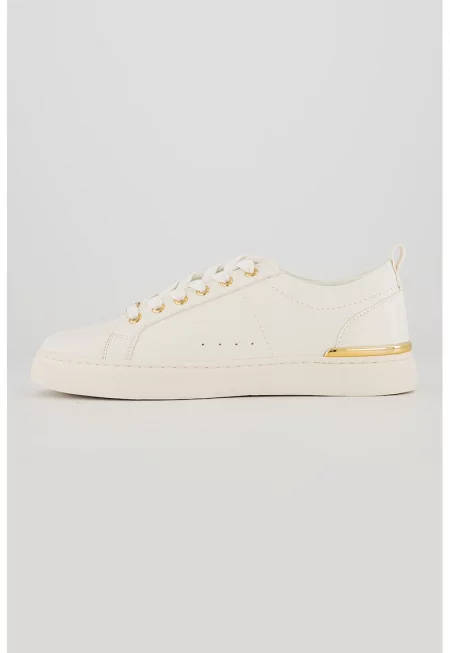 Спортни обувки Dilathielle от еко кожа - Бял/Златист