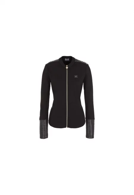 Суичър Emporio Armani  Train Winter Mix W T-top Fz Mix Material 6RTM32TJRLZ01200 - Дамски - Черен