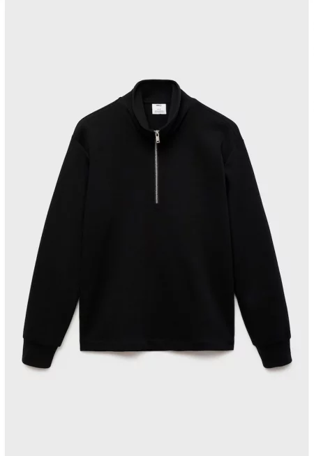 Суитшърт с къс цип