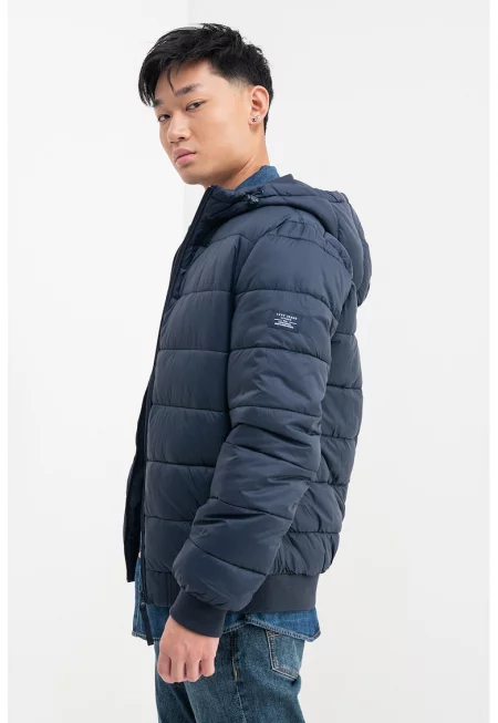 Свободно яке с качулка - Ултрамарин синьо