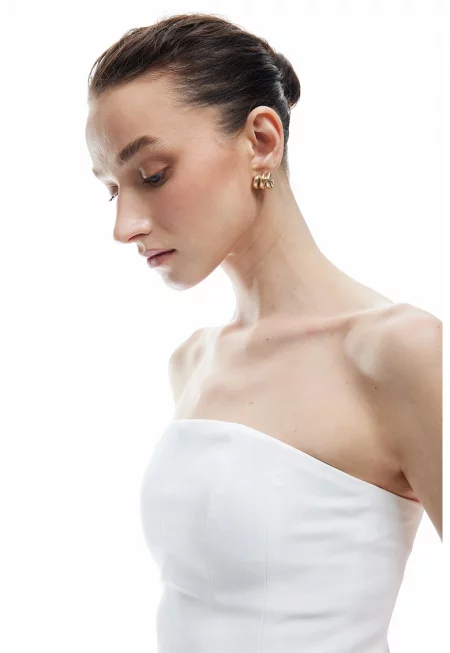 Топ тип бандо с пеплум