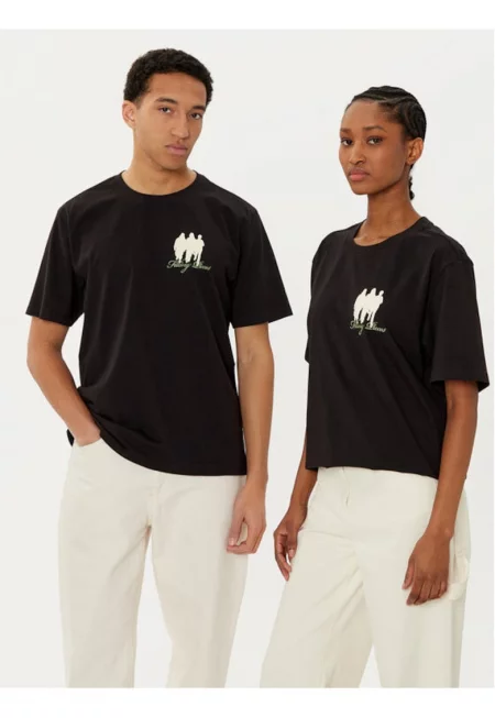 Унисекс тениска -  305038708 - Органичен памук - Черен - Черен