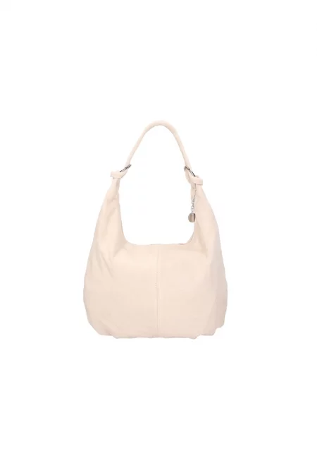 Велурена чанта - Бежов