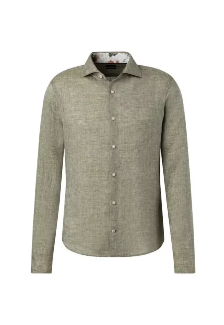 Вталена риза с дълъг ръкав JP4 - Зелен