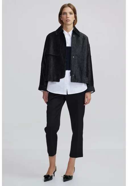 Яке със свободна кройка - Черен