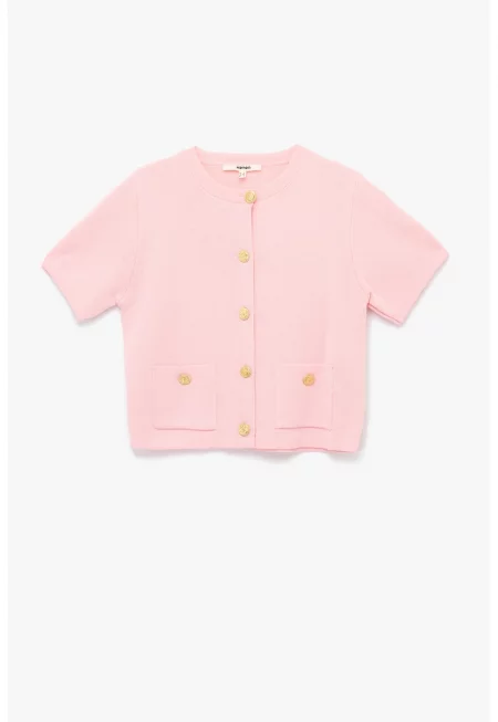 Жилетка с къси ръкави и копчета