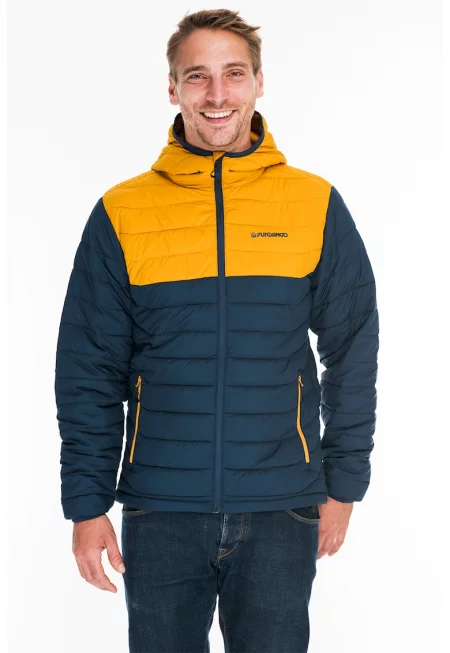 Зимно непромокаемо яке Hollow с качулка - вата и странични джобове