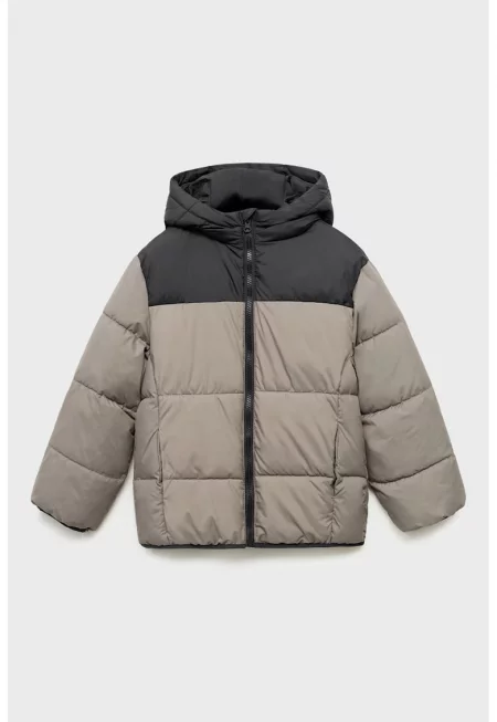 Зимно яке с дизайн с цветен блок