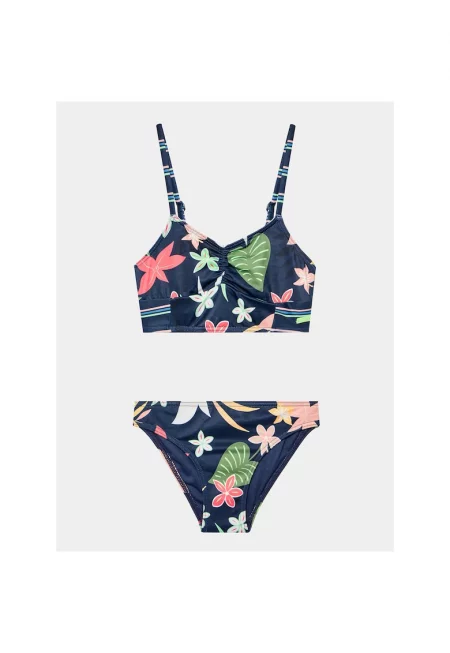 Бански костюм за момиче -  301881483 - Полиестер - Тъмносин