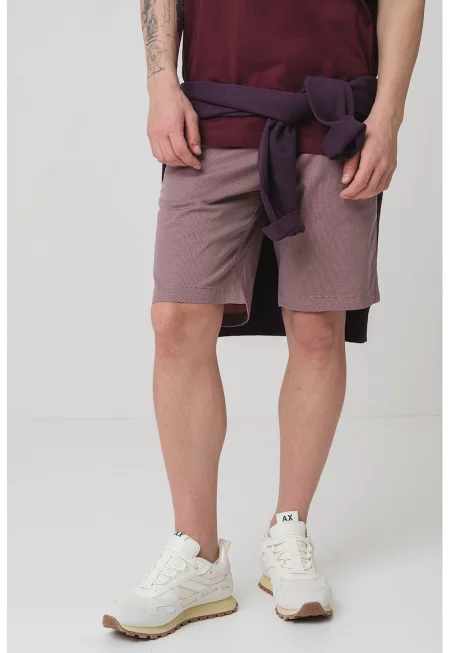 Бермуди чино с десен - Бледа лила