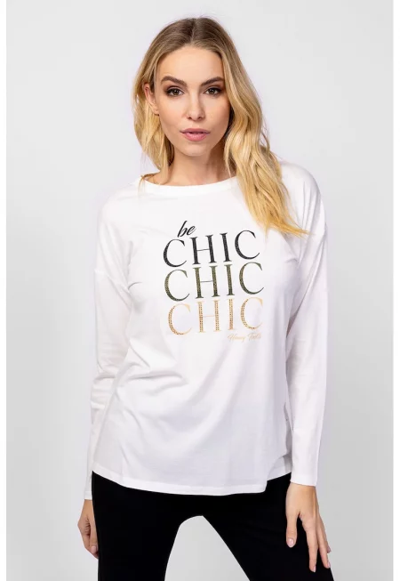 Блуза Carmina с декоративни камъни