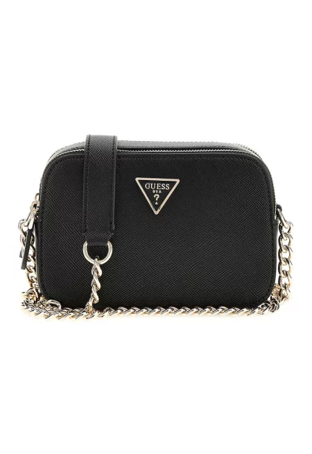 Чанта през рамо Noelle от еко кожа с 2 отделения - Черен