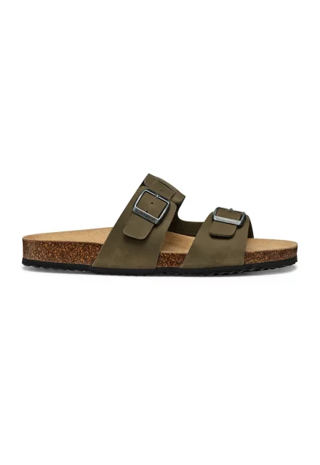 Чехли от набук с тока - Каки