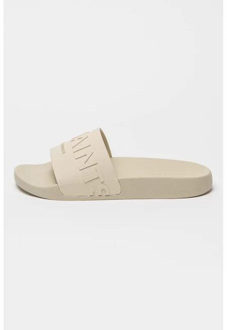 Чехли с релефно лого - Слонова кост