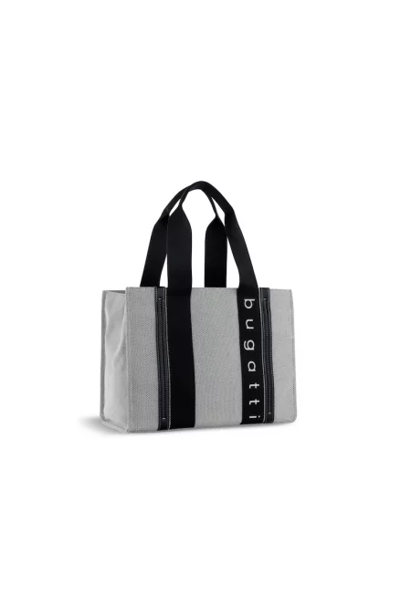 Дамска чанта тип shopper -  49539 - серия Ambra - S - Светло сив - 37 x 28 x 18 cm