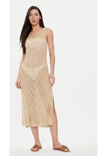 Дамска рокля -  303690182 - Вискоза - Бежов