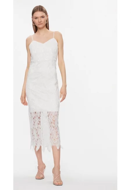 Дамска рокля -  52209 - Бяла - Полиестер