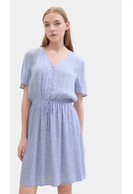 Дамска рокля - дънков плат Tom Tailor - син - вискоза