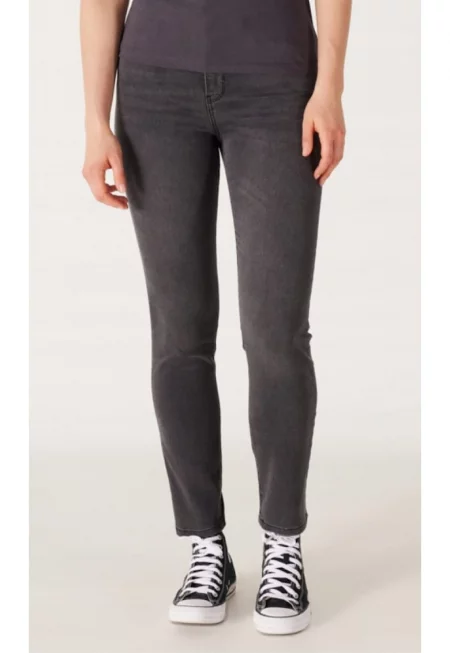 Дамски дънки  Zuri - памук/полиестер/еластан - вталени - сиви