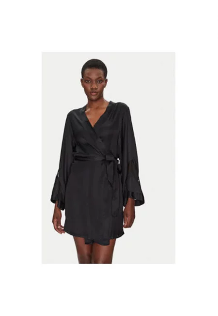 Дамски халат -  304888168 - Модал/Вискоза - Черен - Черен